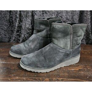 UGG Kristin Black Suede Wedge Boot/Sz. 9